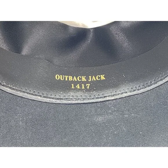 Outback Trading Co. Broken Hill Collection Mens Wool Cowboy Hat Black Size 6 7/8 - Picture 7 of 10